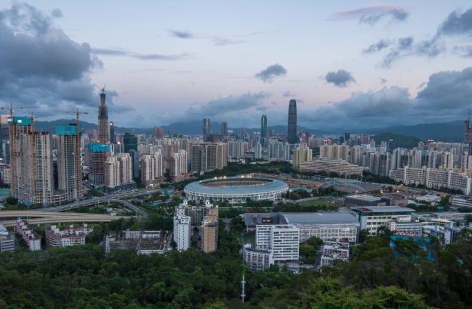 罗湖中心区日转夜延时