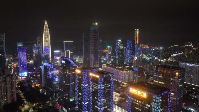 深圳南山区海岸城建筑群夜景