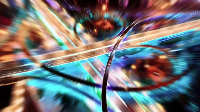 城市立交桥延时航拍