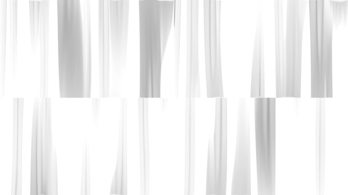 白色丝带飘带丝绸背景动画视频素材无缝循环