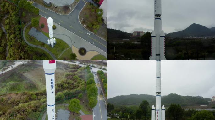中国航天火箭 中国航空卫星火箭 实拍视频