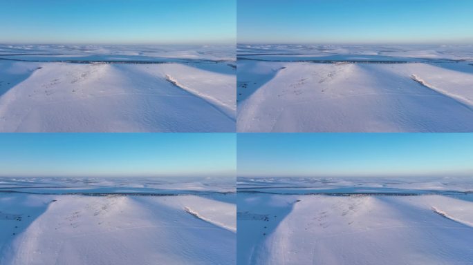 大兴安岭丘陵雪野风光