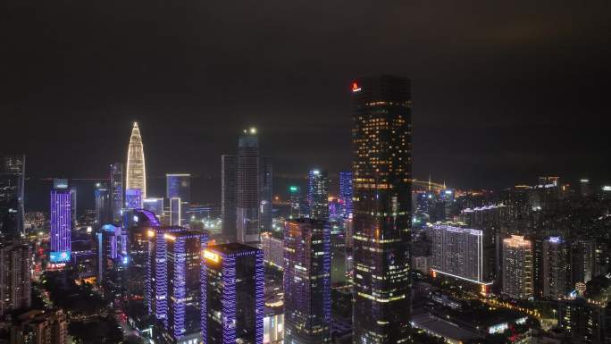 深圳南山区海岸城建筑群夜景