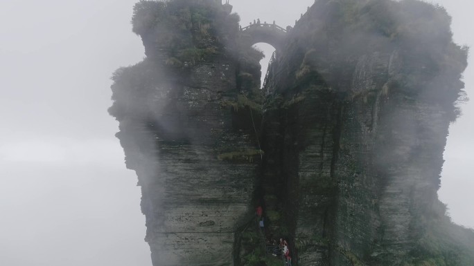 梵净山云海航拍远近景4K高清LOG原视频