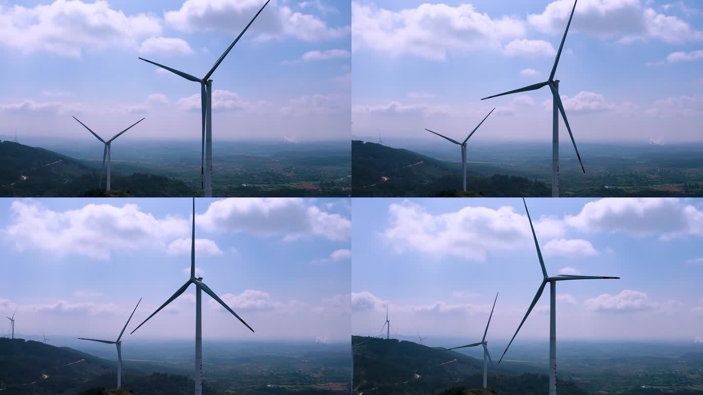 4k风力发电近景