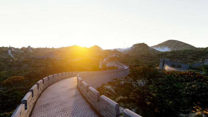 长城 日出