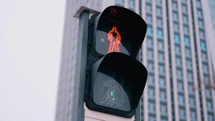 路口人行道红绿灯