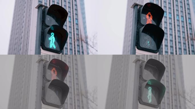 路口人行道红绿灯