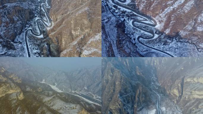 4K航拍短片.北京禾子涧峡谷雪景
