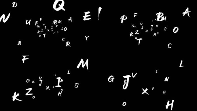 二十六个字母文字转场3