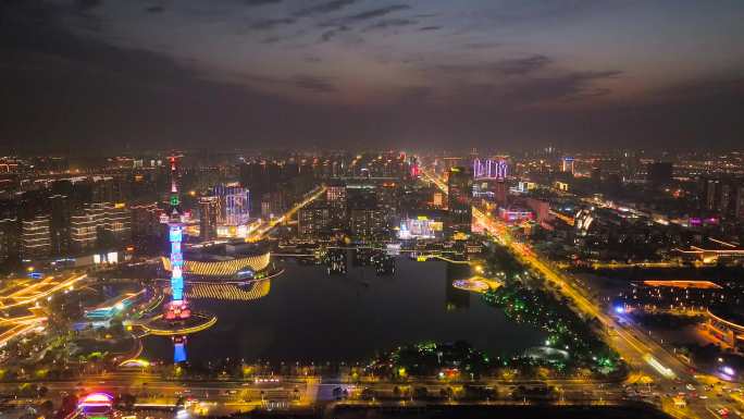 【11分半】盐城夜景 聚龙湖 盐立方夜景