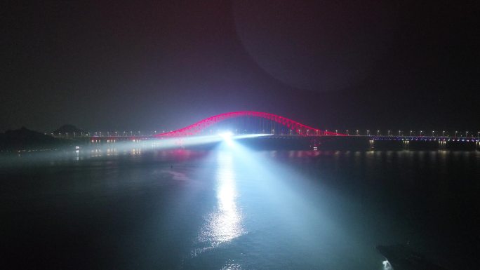 南沙区明珠湾大桥 灯光夜景