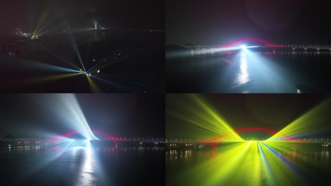 南沙区明珠湾大桥 灯光夜景