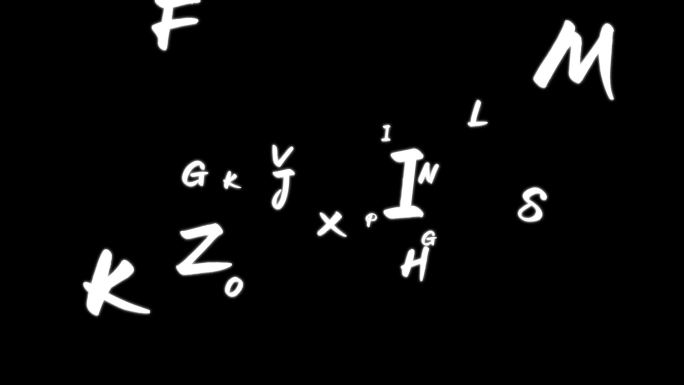 二十六个字母文字转场4