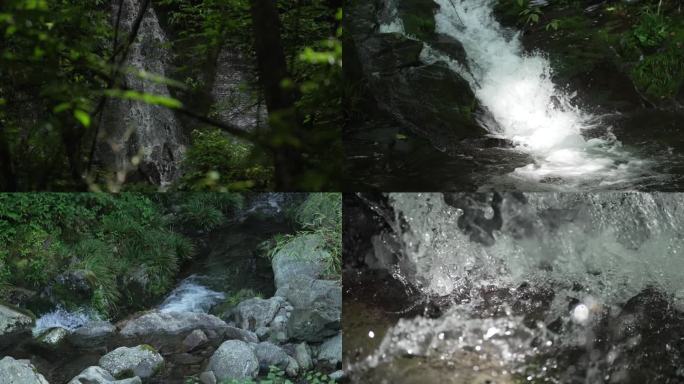 山林中的瀑布