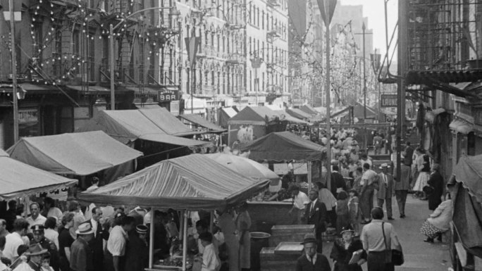 30年代美国纽约社区嘉年华集市游乐园街道