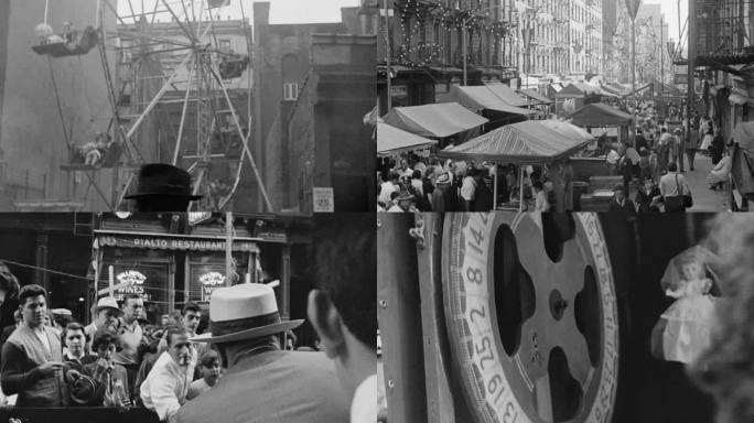 30年代美国纽约社区嘉年华集市游乐园街道