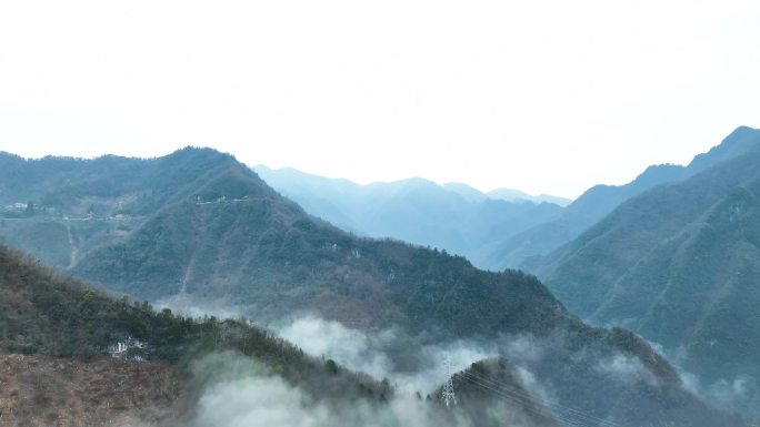 重庆城口大山云海航拍