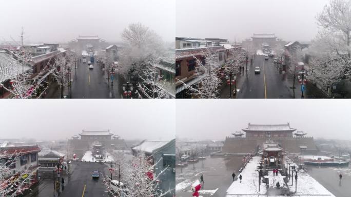 正定阳和楼雪景