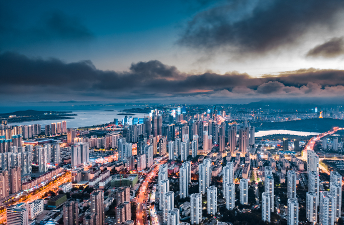 【原创】青岛城市夜景航拍延时