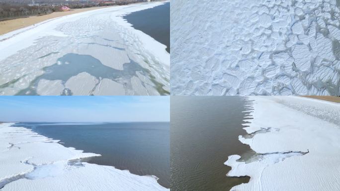 冬季渤海湾秦皇岛冻海