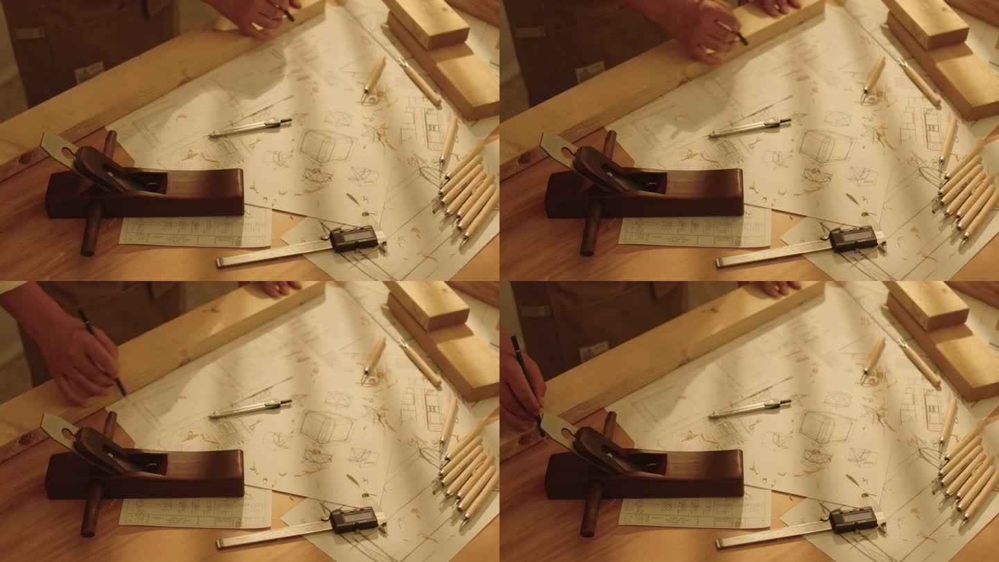 木工设计师-专注工作-工匠-大国工匠