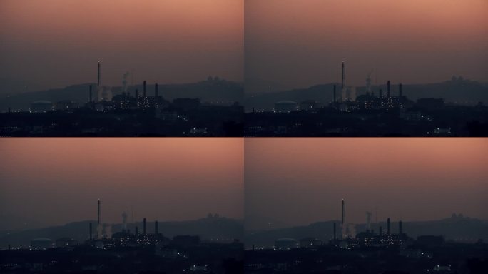 工厂化工工业重工业污染灰蒙蒙的天空