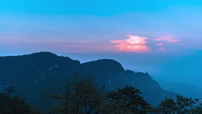 晚霞延时特写