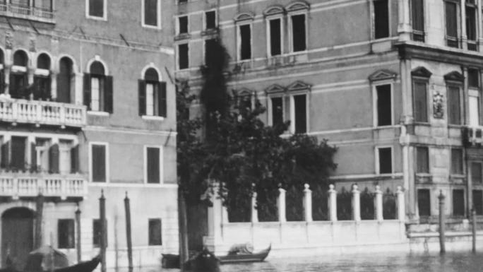 20年代威尼斯城市街道建筑街道交通风景