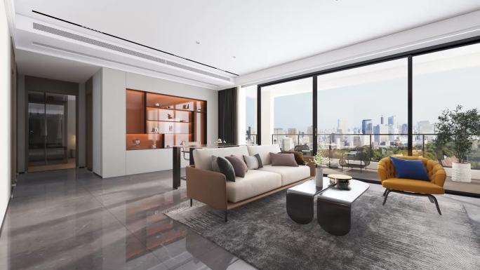 高级客厅卧室装修三维生长效果