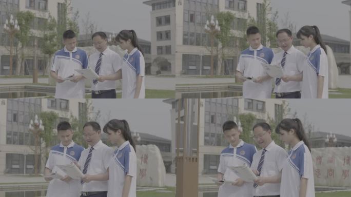 【4K灰度】中学师生交流老师辅导
