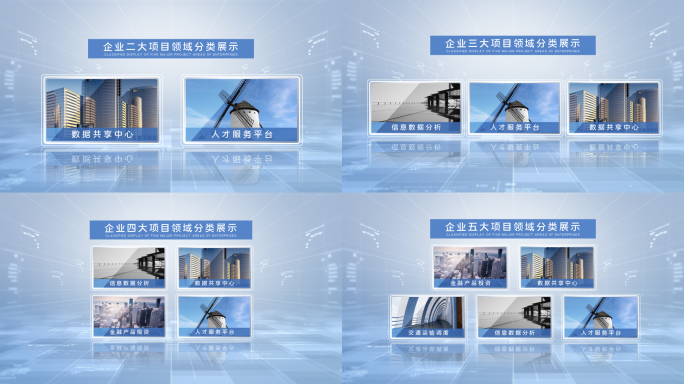 科技企业项目图文分类展示