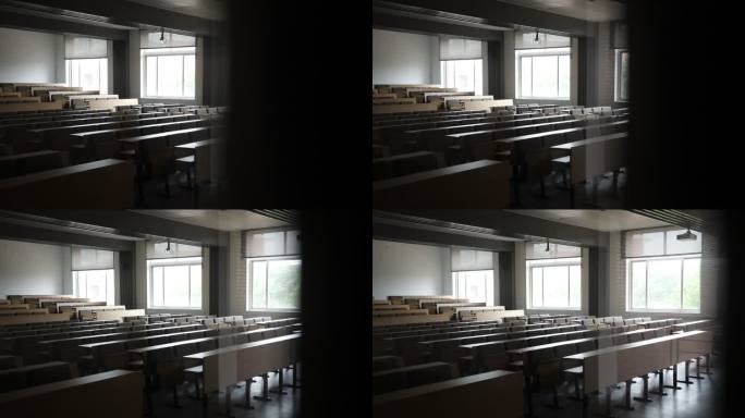 大学教室平移空镜头
