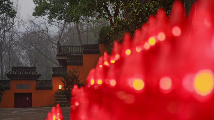 杭州灵隐寺 寺庙蜡烛