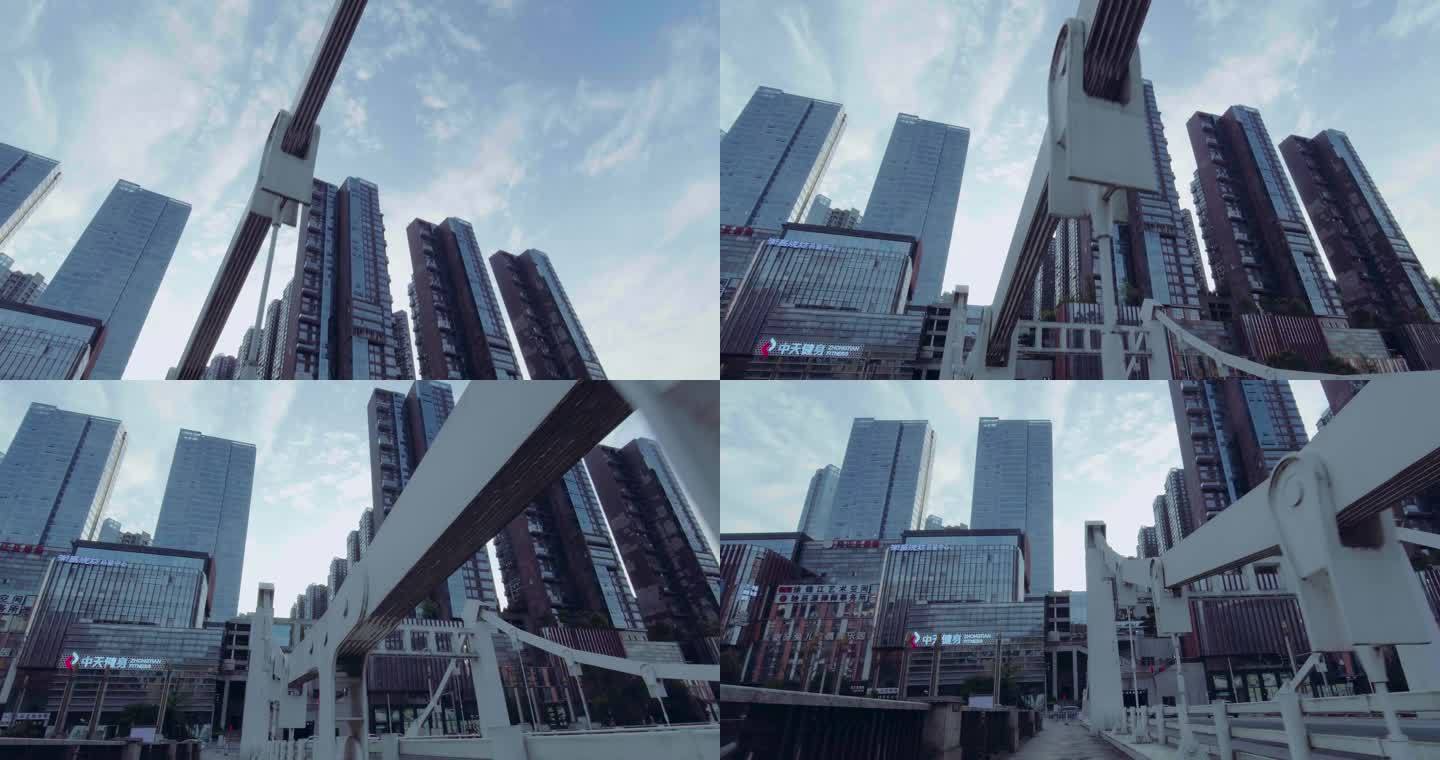 钢索拉桥-城市建筑美学