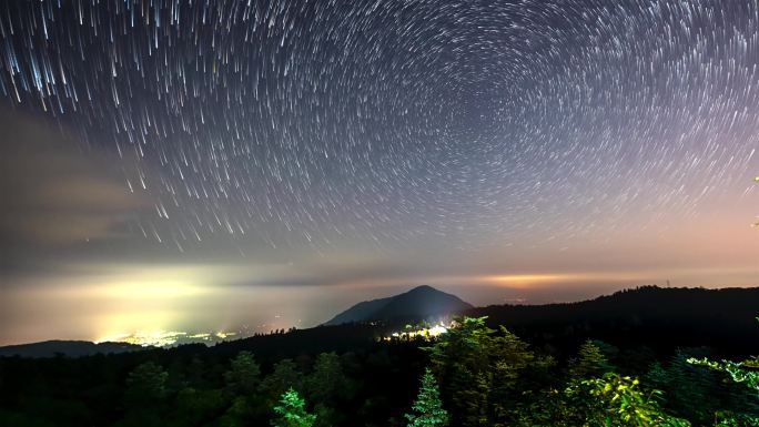 星空延时雷洞坪 接引殿