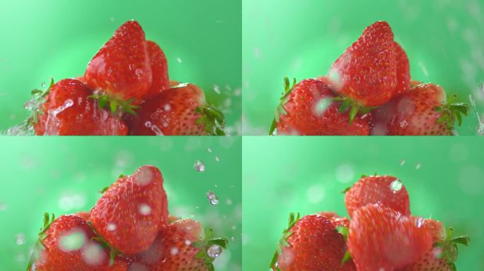 草莓泼水展示