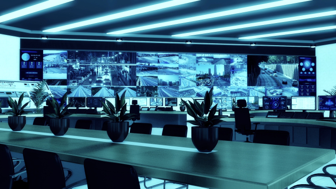 C4D监控大厅（AE+C4D+渲染成片）