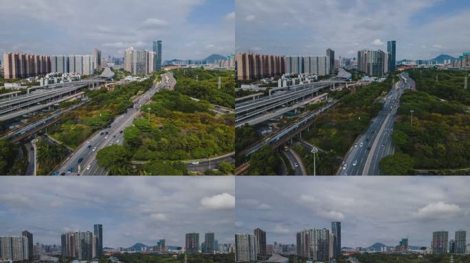 深圳北环线－一条繁忙的高速延时素材
