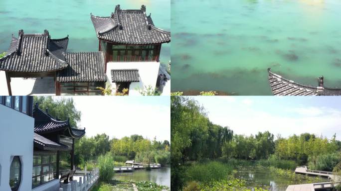 高清4K拍摄 许昌城市湖景