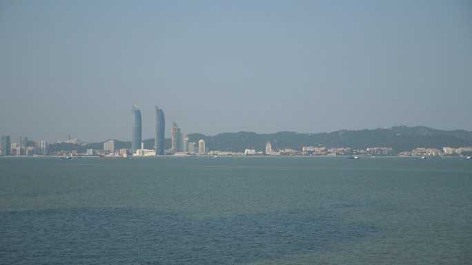 厦门海边  厦门 海景 海岸 城市 空镜