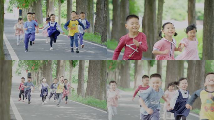 孩子奔跑 幸福 奔跑 山区孩子 留守儿童