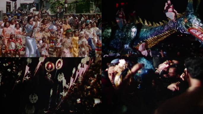 70年代巴西里约热内卢狂欢节街道行人庆祝