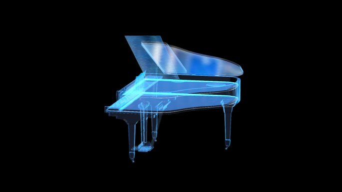 钢琴科技全息通道素材