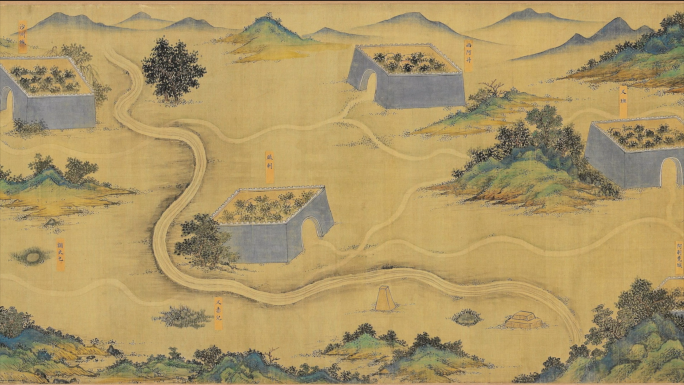 丝路山水地图 古代丝绸之路地图