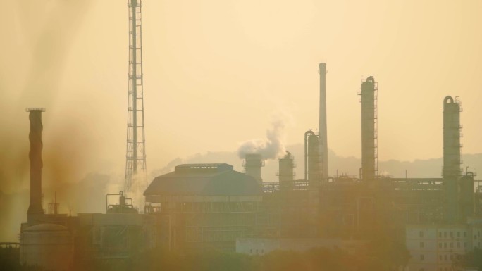 工厂化工工业重工业污染天空