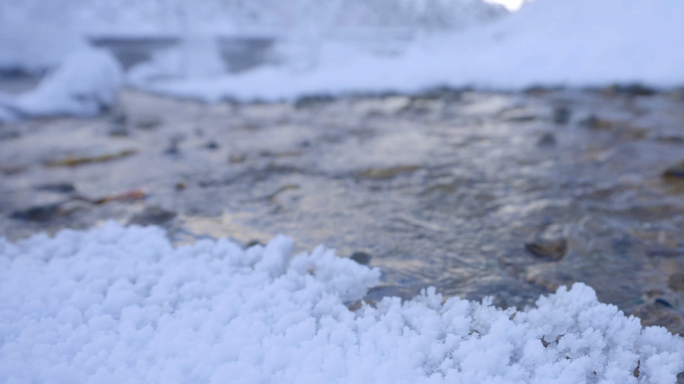 【4K升格】山川溪流冰雪融水