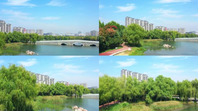 高清4K拍摄 城市湖景
