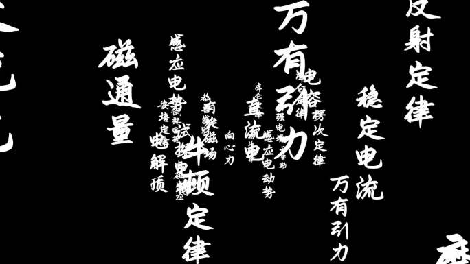 物理知识点文字转场3