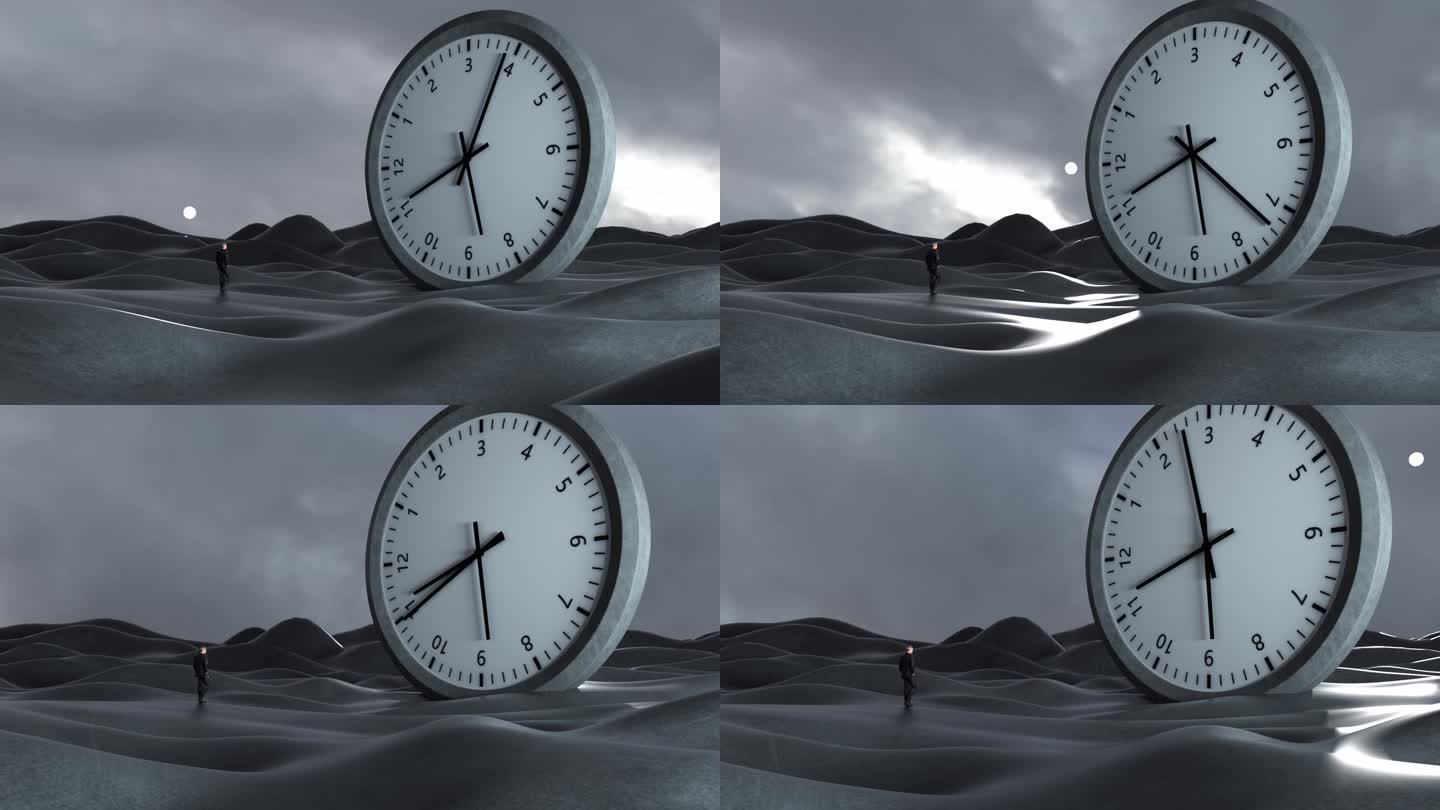 抽象时钟三维动画
